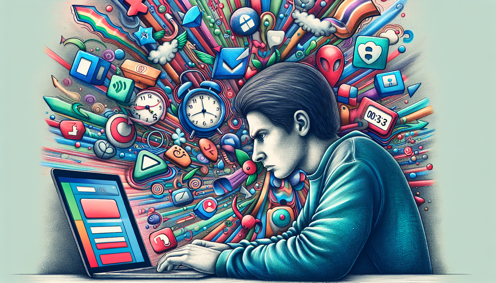An illustration of apps designed to minimize distractions.